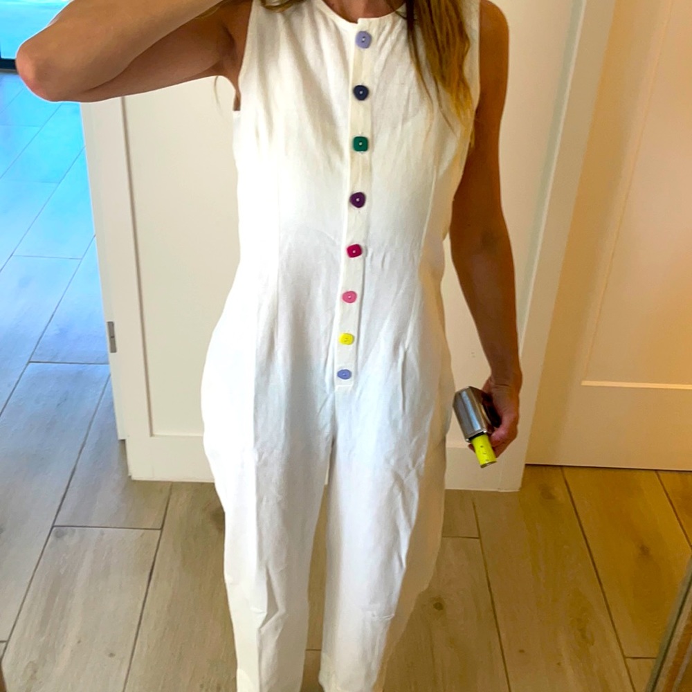 Linen button down jumpsuit